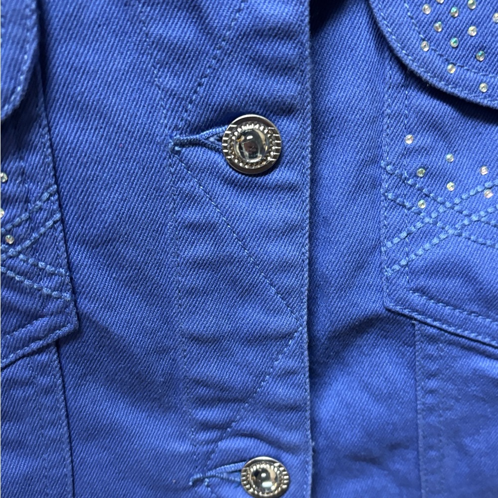 Ethyl Blue/Purple Studded Denim Jacket - Picture 5 of 5